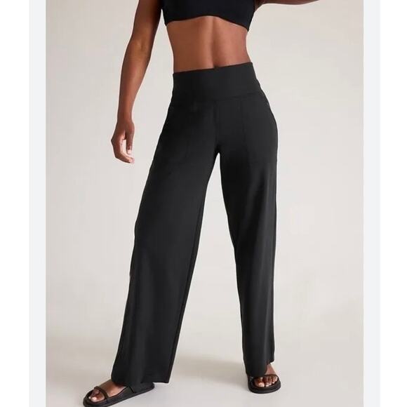 Athleta Pants - ATHLETA VENICE HIGH RISE WIDE LEG In Black Size XL Tall
